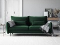 Sofa 3-osobowa Vermont z funkcją spania velvet butelkowa zieleń