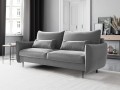Sofa 3-osobowa Vermont z funkcją spania velvet szara