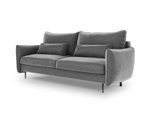 Sofa 3-osobowa Vermont z funkcją spania velvet szara