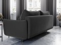 Sofa 3-osobowa Vermont z funkcją spania velvet grafitowa