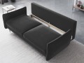 Sofa 3-osobowa Vermont z funkcją spania velvet grafitowa