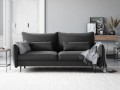 Sofa 3-osobowa Vermont z funkcją spania velvet grafitowa