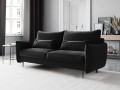 Sofa 3-osobowa Vermont z funkcją spania velvet czarna