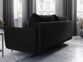 Sofa 3-osobowa Vermont z funkcją spania velvet czarna