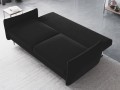 Sofa 3-osobowa Vermont z funkcją spania velvet czarna