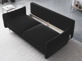 Sofa 3-osobowa Vermont z funkcją spania velvet czarna
