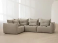 Sofa modułowa 4-osobowa Bloom velvet ecru