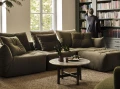Sofa narożna modułowa 3-osobowa Bloom tkanina strukturalna jasnoszara