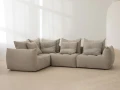 Modułowy narożnik 4-osobowy Bloom velvet oliwkowy P/L