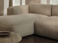 Sofa narożna modułowa 4-osobowa Martina tkanina strukturalna szałwiowa P/L