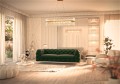 Pikowana sofa  2-osobowa Chesterfield Chloe Butelkowa zieleń