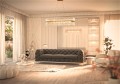 Obszerna pikowana sofa 3-osobowa Chesterfield Chloe Szary