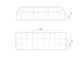 Sofa modułowa 3-osobowa Bellis jasny niebieski