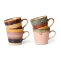 Zestaw 4 kubków do cappucino 70s Ceramics HKliving