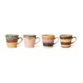 Zestaw 4 kubków do cappucino 70s Ceramics HKliving
