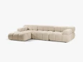 Sofa narożna modułowa 3-osobowa Bellis jasny beż boucle L/P       