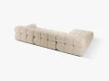 Sofa narożna modułowa 3-osobowa Bellis jasny beż boucle L/P       