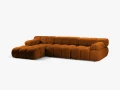 Sofa narożna modułowa 3-osobowa Bellis ceglana boucle L/P          