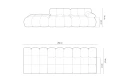 Sofa modułowa 3-osobowa Bellis ceglana boucle L/P       