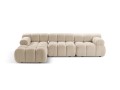 Sofa narożna modułowa 3-osobowa Bellis jasny beż boucle L/P       