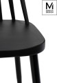 MODESTO krzesło RIBS czarne - polipropylen