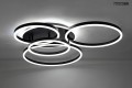 Metalowy plafon RINGS 5  czarny MOOSEE