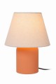 Lampa stołowa MACIA ceramika / len pomarańczowa