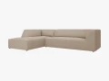 Sofa narożna Ruby beżowa tkanina strukturalna