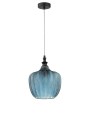 Lampa wisząca BURGOS niebieskie szkło