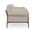 Nowoczesna 2-osobowa sofa ogrodowa ciemny beż Pardis Raven plecionka