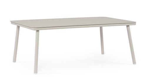 Nowoczesny prostokątny stolik kawowy ogrodowy Spike piaskowy