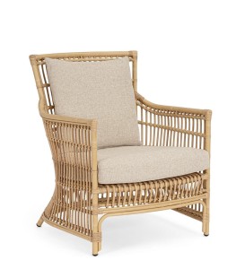 Elegancki fotel ogrodowy Adelma z efektem rattanu