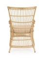 Eleganckie krzesło ogrodowe Adelma z efektem rattanu