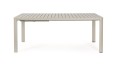 Duży aluminiowy stół ogrodowy rozkładany Kiplin piaskowy 180-240x100