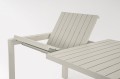 Duży aluminiowy stół ogrodowy rozkładany Kiplin piaskowy 180-240x100