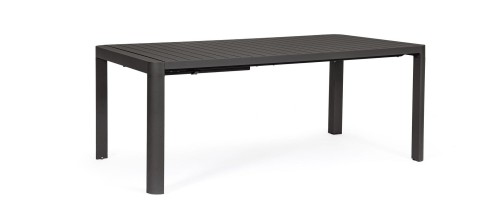 Duży aluminiowy stół ogrodowy rozkładany Kiplin antracytowy 180-240x100