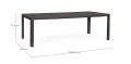 Duży aluminiowy stół ogrodowy rozkładany Kiplin antracytowy 180-240x100