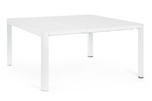 Aluminiowy stół ogrodowy rozkładany Kiplin biały 97-149/149