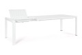 Duży aluminiowy stół ogrodowy rozkładany Kiplin biały 180-240x100