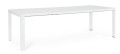 Duży aluminiowy stół ogrodowy rozkładany Kiplin biały 180-240x100