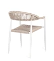 Ogrodowe krzesło jadalniane boho Jandia białe / naturalne