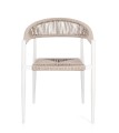 Ogrodowe krzesło jadalniane boho Jandia białe / naturalne