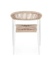 Ogrodowe krzesło jadalniane boho Jandia białe / naturalne