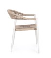 Ogrodowe krzesło jadalniane boho Jandia białe / naturalne
