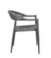 Ogrodowe krzesło jadalniane boho Jandia  antracytowe