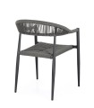 Ogrodowe krzesło jadalniane boho Jandia  antracytowe