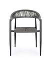 Ogrodowe krzesło jadalniane boho Jandia  antracytowe