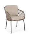 Eleganckie krzesło ogrodowe Ivissa ciepły beż