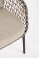 Eleganckie krzesło ogrodowe Ivissa ciepły beż