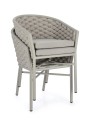 Eleganckie krzesło ogrodowe Margalida piaskowe